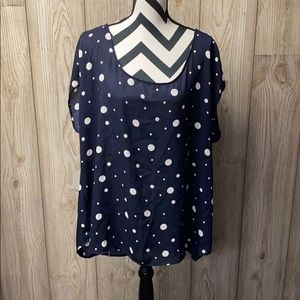 Torrid plus size polka dot blouse